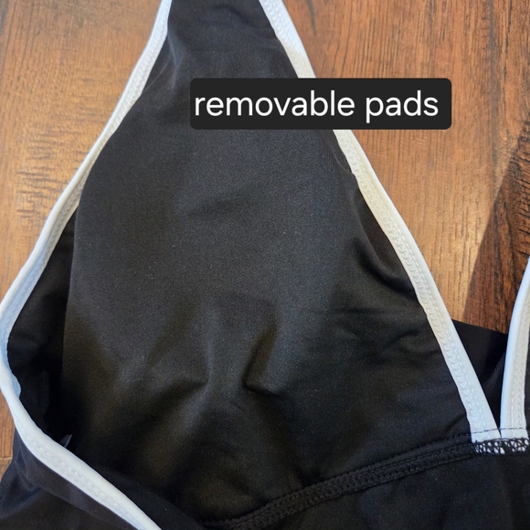 Swimall One Piece Swimsuit Black with White Trim Womens XL - Picture 11 of 13